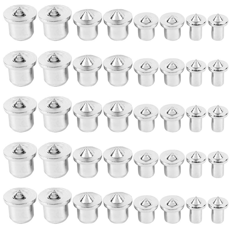 40 Pcs Woodworking Dowel Alignment Tools, Carbon Steel Transfer Pins in 4 Sizes for Accurate Center Marking in DIY Projects - Image 1
