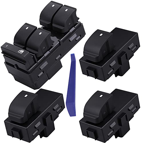 AiYiGu Driver Side Power Window Switch & 3 Pcs Passenger Window Switches, Compatible with 07-13 Chevy Silverado/GMC Sierra 1500 2500HD 3500HD/10-13 Yukon/09-16 Chevrolet Traverse/08-11 HHR - Image 1