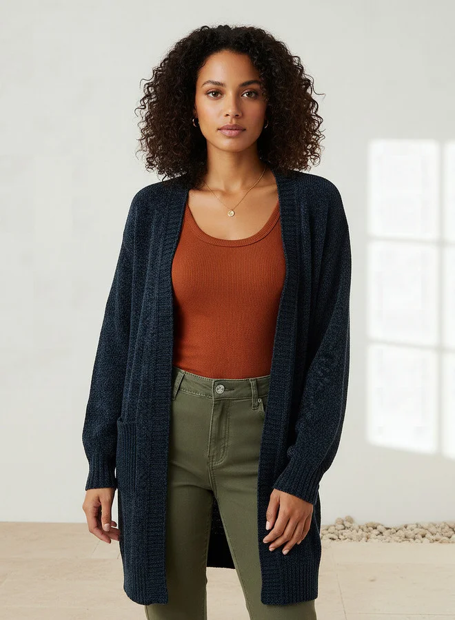 تواكستريمز 2Xtremz Longline Open Front Chenille Cardigan