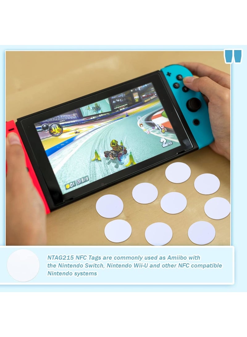 Suntown NFC 215 Cards, NTAG215 NFC Round Cards NFC 215 Card Tag Compatible with TagMo and Amiibo and NFC Enabled Mobile Phones and Devices (50 Pieces) - Image 5