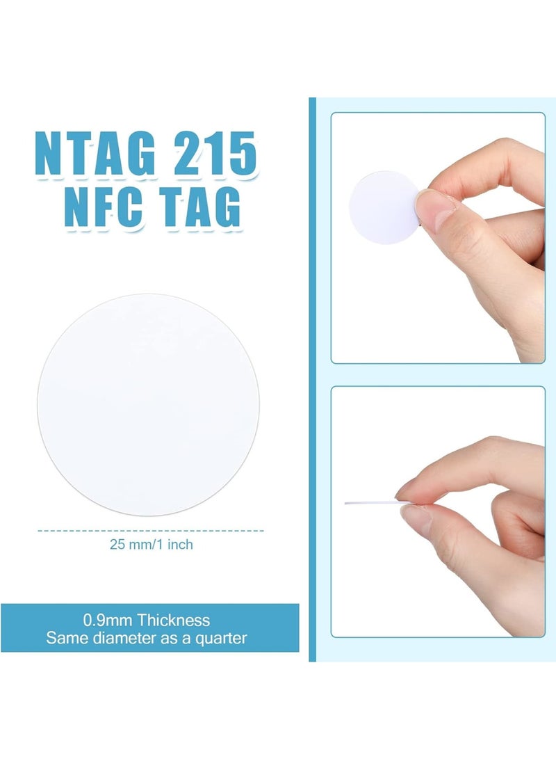 Suntown NFC 215 Cards, NTAG215 NFC Round Cards NFC 215 Card Tag Compatible with TagMo and Amiibo and NFC Enabled Mobile Phones and Devices (50 Pieces) - Image 2