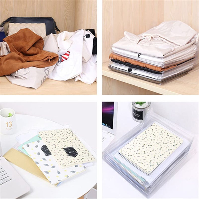 Cazuela Cazuela Clothes Wardrobe Oraganizer for Shirts TShirts Jeans Plastic Closet Drawer Organizer Cabinet Folding Board Storage Rack Travel Closet Organizer 12  - Image 3