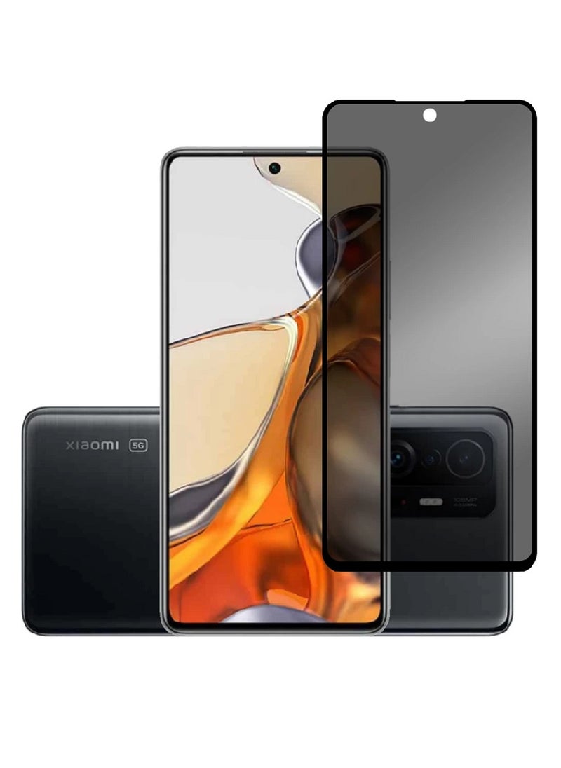 Super Tempered Glass Screen Protector Anti-Spy Privacy Designed For Xiaomi Mi 11T Pro Full Screen Coverage And Bubble Free - Image 1