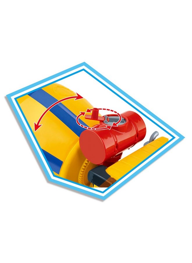 PowerTRC 14” Large Cement Mixer Truck Big Construction Vehicle Toy Friction Powered Oversized Pretend Toy Gifts Toy for Toddlers Boy Toys Age 5-6 Years Old Pretend Play  - Image 2