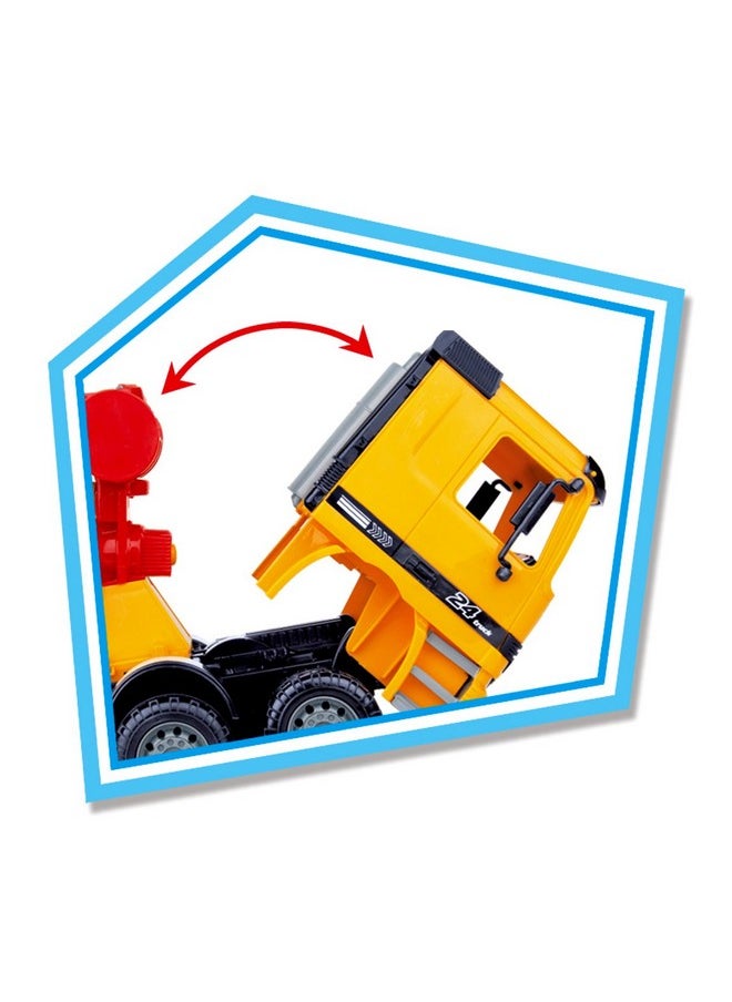 PowerTRC 14” Large Cement Mixer Truck Big Construction Vehicle Toy Friction Powered Oversized Pretend Toy Gifts Toy for Toddlers Boy Toys Age 5-6 Years Old Pretend Play  - Image 3
