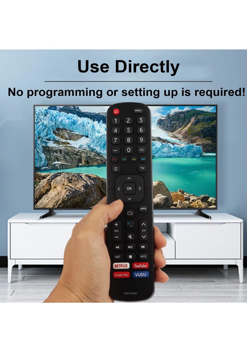 ELTRAZONE "New IR Remote Control ERF2A60 for Hisense Smart TV 4K Models 65H8F, 50H8F, 65H9F, 55H9F, 55H8F, 43H6570F, 50H6570F, 55H6570F, 65H6570, 55H9020F, 55H9030F – Includes 2 Batteries (No Voice Function) [With Battery]" - Image 2