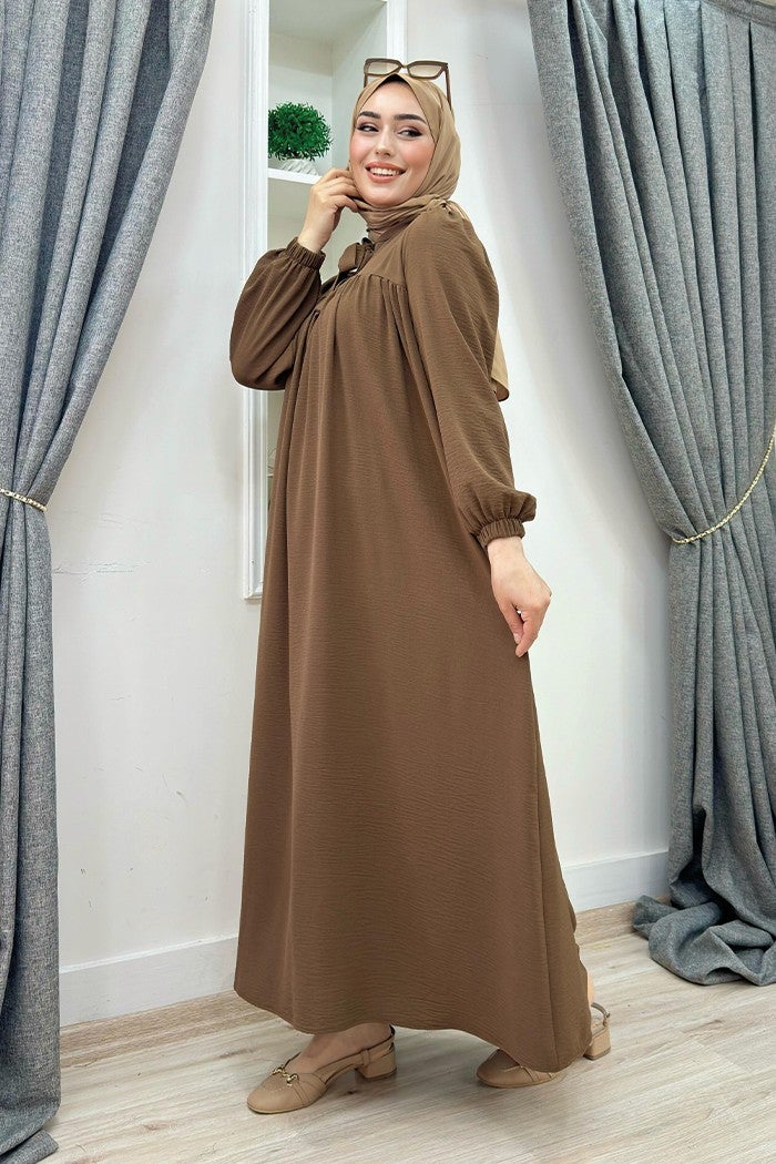 Bym Fashion Baby Mother Dress 3896 Brown - Image 3