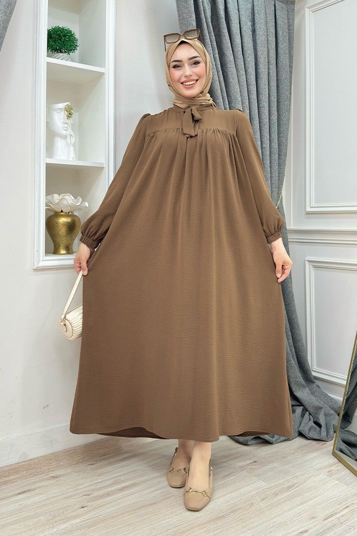 Bym Fashion Baby Mother Dress 3896 Brown - Image 1