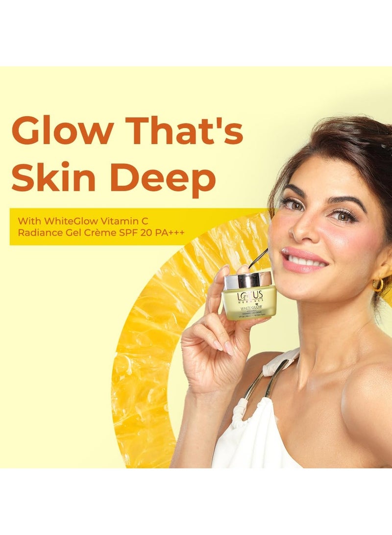 لوتس كريم جل فيتامين C جل وايت جلو من هيربلز | يقلل من البقع الداكنة | تركيبة جل + كريم فريدة من نوعها | 100 ضعف من فيتامين C - Image 2