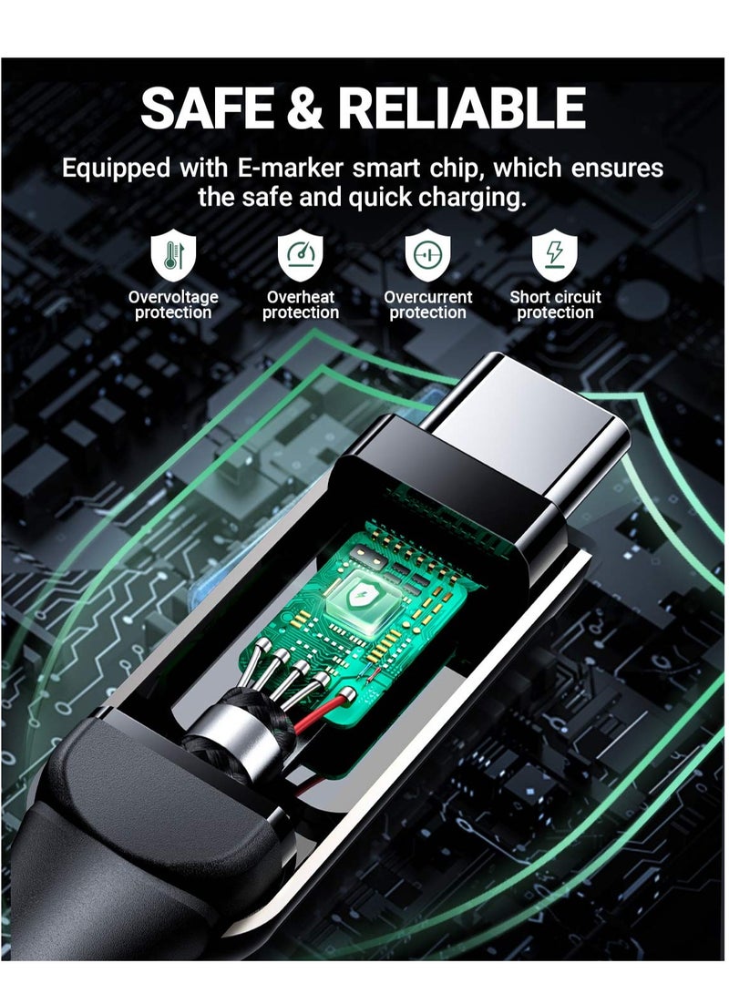ACEFAST C6-03 100W USB-C 100W zink alloy digital display braided charging data cable - Image 4