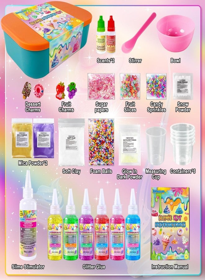 YOPINSAND DIY Slime Kit for Girls, Galaxy Confetti Slime Making Kit for Girls - Image 2