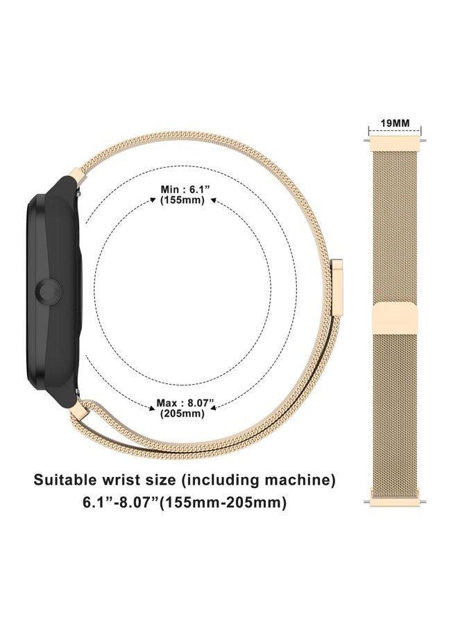 Vanjua 20mm Watch Band Quick Release Replacement Wristbands, Stainless Steel Metal Mesh Loop Adjustable Magnetic Replacement Straps Bands for Men Women - Image 3