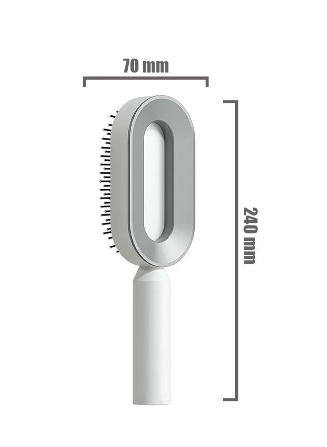 Beyond Press-On Hair Brush, Nylon Massage Brush, Airbag Anti Knot Brush (White+Grey) - Image 2