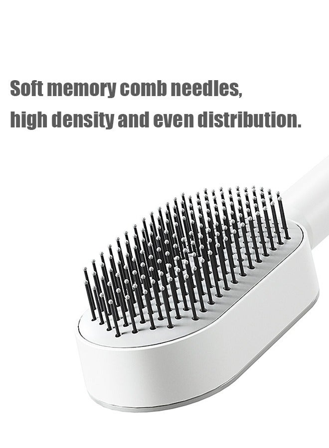 Beyond Press-On Hair Brush, Nylon Massage Brush, Airbag Anti Knot Brush (White+Grey) - Image 5