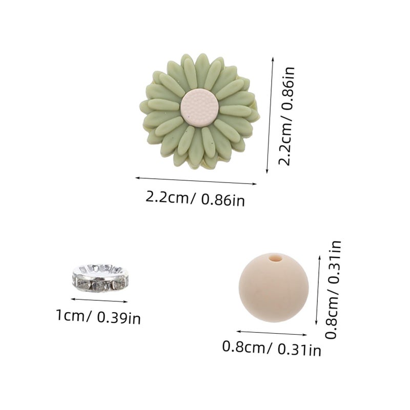 Stobaza Daisy Spacer Beads for Jewelry Making Pre-drilled Round DIY Bracelet - Image 3