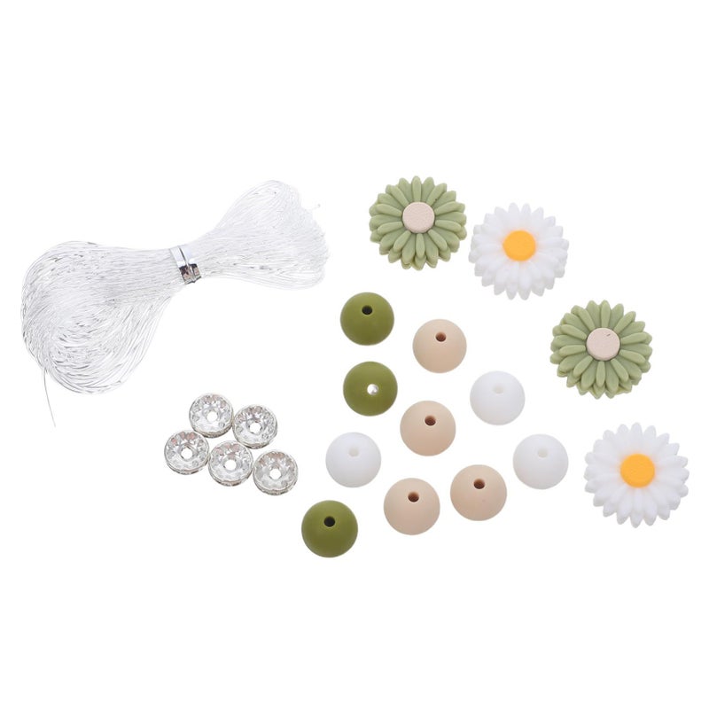 Stobaza Daisy Spacer Beads for Jewelry Making Pre-drilled Round DIY Bracelet - Image 2