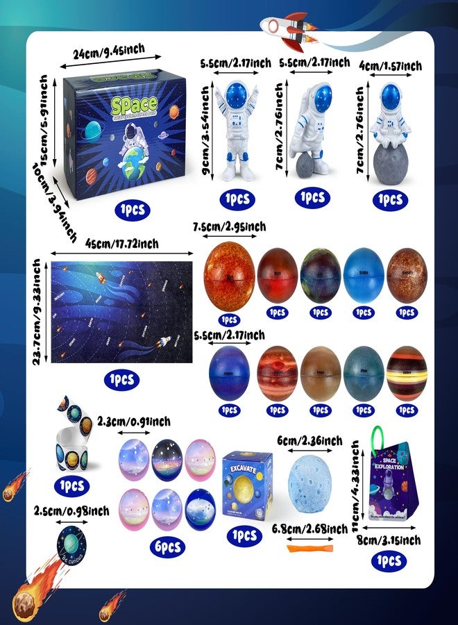 PPXMEEUDC 25 PCS Solar System Planets Toys for Kids Outer Space Toys Planet Balls Education Gift for Boys Girls Age 3 5 8 10 Explore Universe Science Playroom Classroom - Image 2