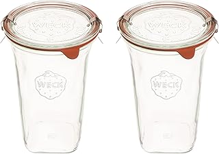 WECK Weck Jars Large Quadro 769-26.9 fl. Oz | Jars Made of Transparent Glass | Eco-Friendly Canning Jar | Food Storage - Image 1