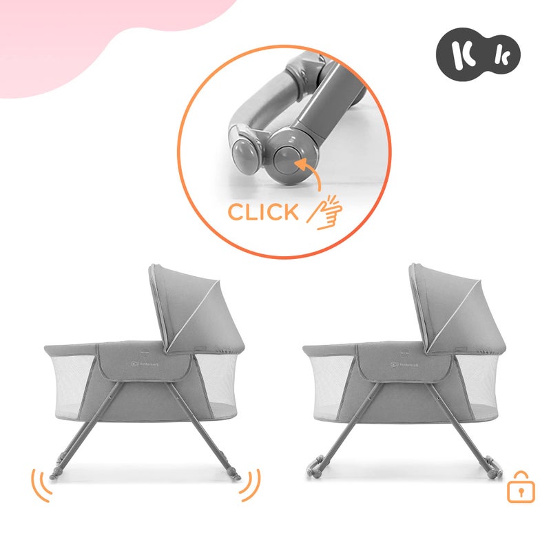 Kinderkraft kk Kinderkraft - Lovi Baby Cot/Cradle - Grey, 0 - 2 Months - Image 2
