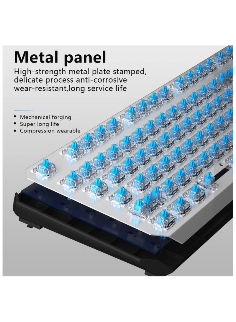 AULA F3087 Mechanical Gaming Keyboard with RGB Rainbow Backlit, ABS Keycaps, 87 Keys Anti-Ghosting Ergonomic USB Type-C Wired Computer Keyboards for Windows... - Image 4