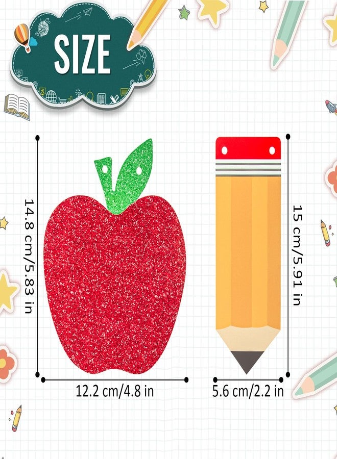 Yoshiky 2 Pcs Pencil Apple Banner for Back to School Decorations Sign Garland, First Day of School Classroom Decorations Party Supplies, 1st Teacher Banners for Classroom Home Breakfast Decor - Image 3