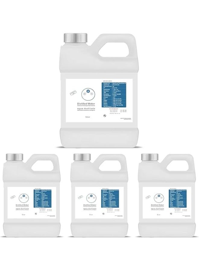Distilled Water Pack of 4 x 5 Liter