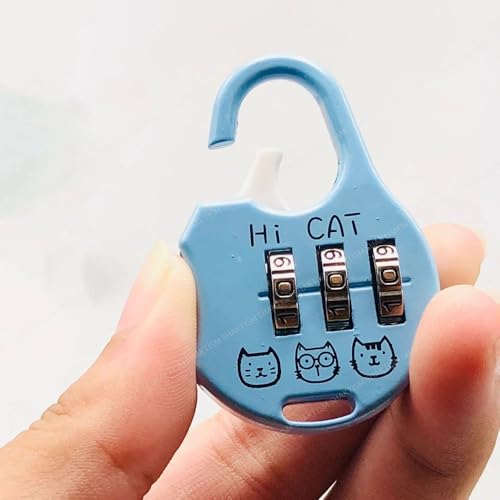 SHAKTISM Mini 3-Digit Combination Lock, Multicolour Metal Padlock for Bags and Luggage, TSA Approved -1Pc Random Design Dispatched(Password Luggage Lock -D2) - Image 2
