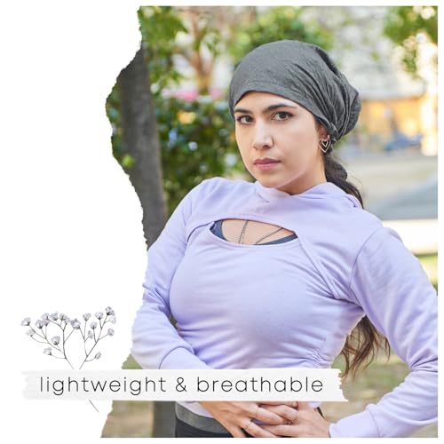 CHARM Pirate Bandana Head Scarf - Mens Balding Hair Cap Womens Headwrap Hat Chemo Wear Du Rag Cotton Summer Black - Image 4