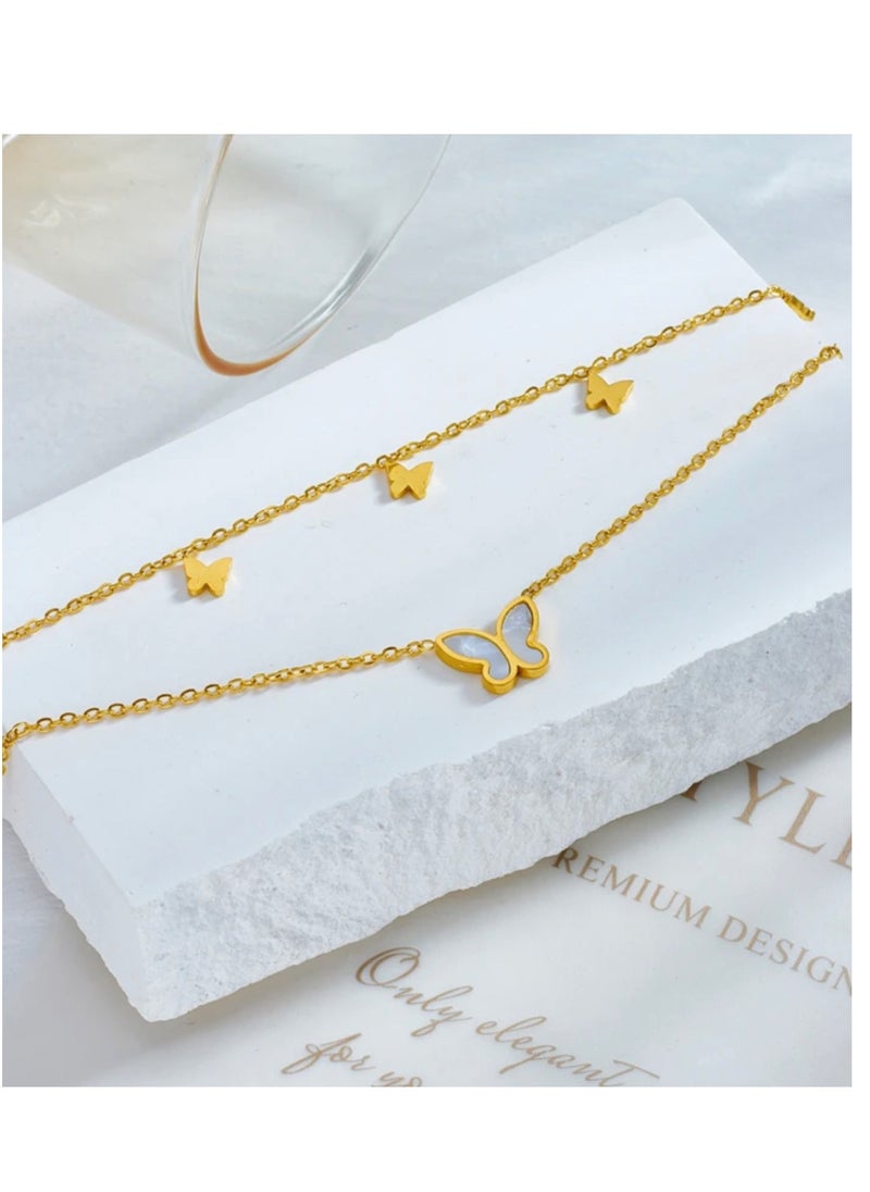 Elegance - Trendy Gold Stainless Steel Anklet For Women - Image 1