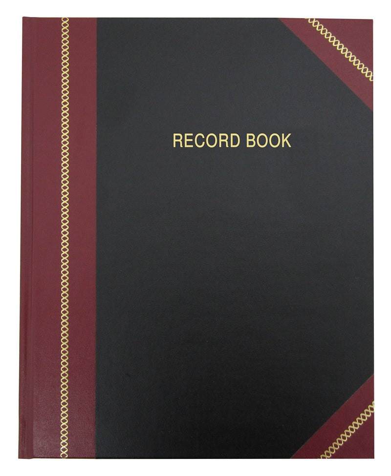 BookFactory Record Book Professional Record and Account Notebook College Ruled Notebook - 96 Ruled Pages (8'' x 10'') Section Sewn Hardbound (Made in USA)