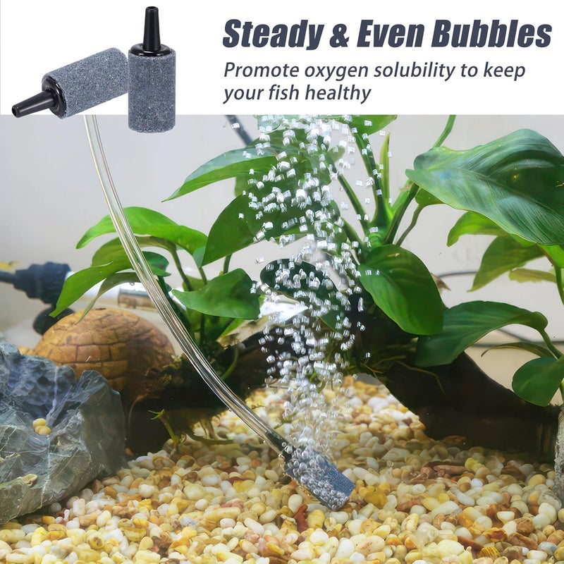 Meridian 10 pcs 2.5 cm Aquarium Air Stone – Cylinder Bubble Diffuser for Fish Tanks and Hydroponics - CT - Image 3