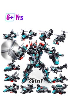 NIBEMINENT STEM Robot Building Toys, 577 PCS Construction Toys 25-in-1 for 6 Year Old Boys Creative Bricks Engineering Vehicles Blocks Kit Kids Age 7 8 9 10 11 