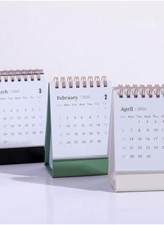 Generic Mini Desk Calendar 2025, Standing Flip Small Desk Calendar- January 2025 to July 2026 18 Monthly Desktop Calendar- Thick Paper Twin-Wire Binding for Home or Office(White)  - Image 4