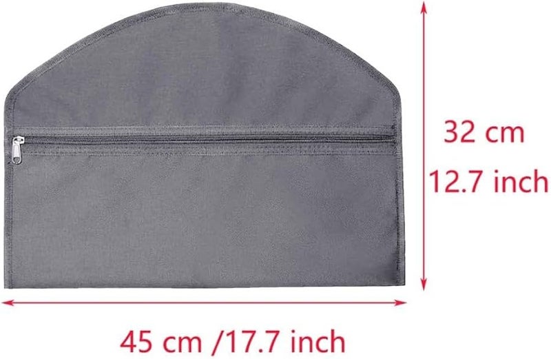 حقيبة تخزين معلقة من أكسفورد مقاومة للماء لحماية الملابس والأشياء الثمينة باللون الرمادي - Image 4