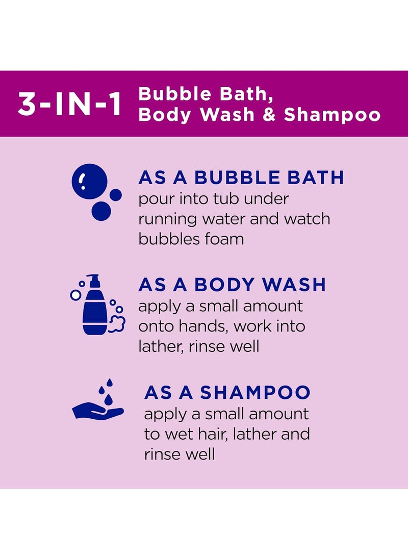 Dr Teal's Kids 3-in-1 Bubble Bath, Body Wash and Shampoo Elderberry with Vitamin C 591 Ml  - Image 3