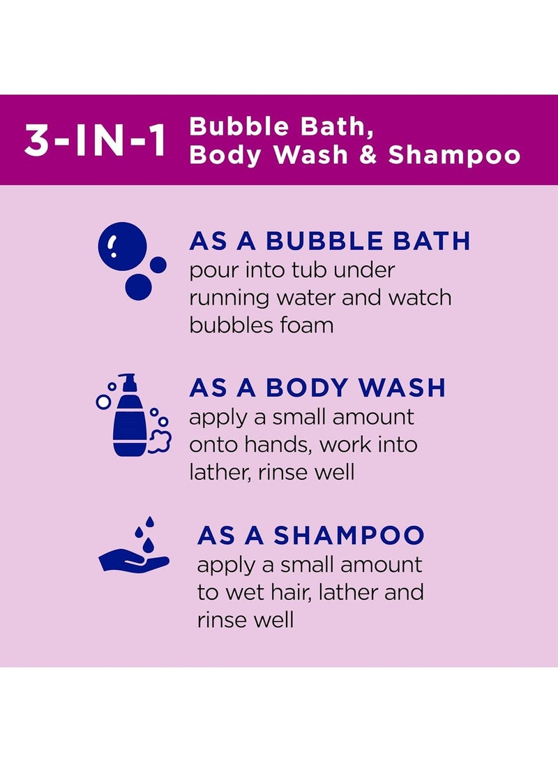 Dr Teal's Kids 3-in-1 Bubble Bath, Body Wash and Shampoo Elderberry and Vitamin C 591 ML - Image 4