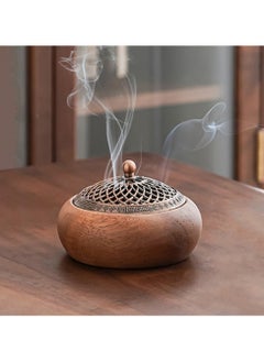 General Incense burner sticks and cones, acacia wood and metal incense burners, home décor for meditation and yoga, calming aromatherapy tools  - Image 2