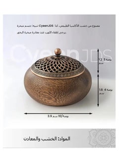 General Incense burner sticks and cones, acacia wood and metal incense burners, home décor for meditation and yoga, calming aromatherapy tools  - Image 5