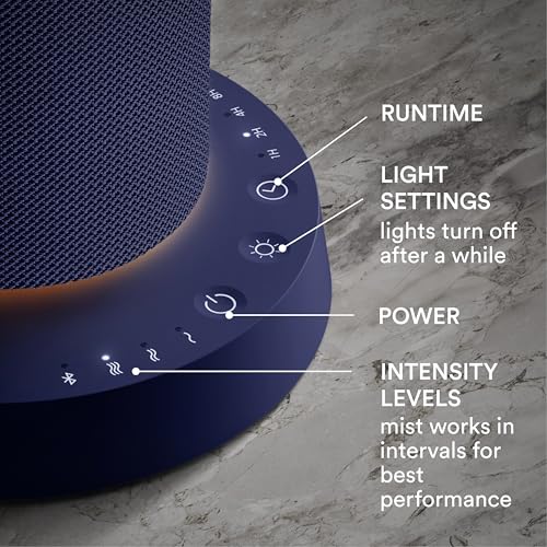 Homedics SereneScent Fabric Rechargeable Waterless Diffuser, Use with Homedics SereneScent Oil 120ml (Sold Separately) Cordless Aromatherapy, Adjustable Mist & Timer, 6 Calming Lights, Future Dusk - Image 5