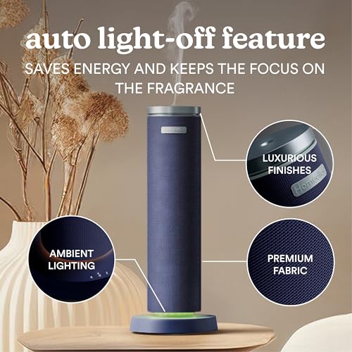 Homedics SereneScent Fabric Rechargeable Waterless Diffuser, Use with Homedics SereneScent Oil 120ml (Sold Separately) Cordless Aromatherapy, Adjustable Mist & Timer, 6 Calming Lights, Future Dusk - Image 3