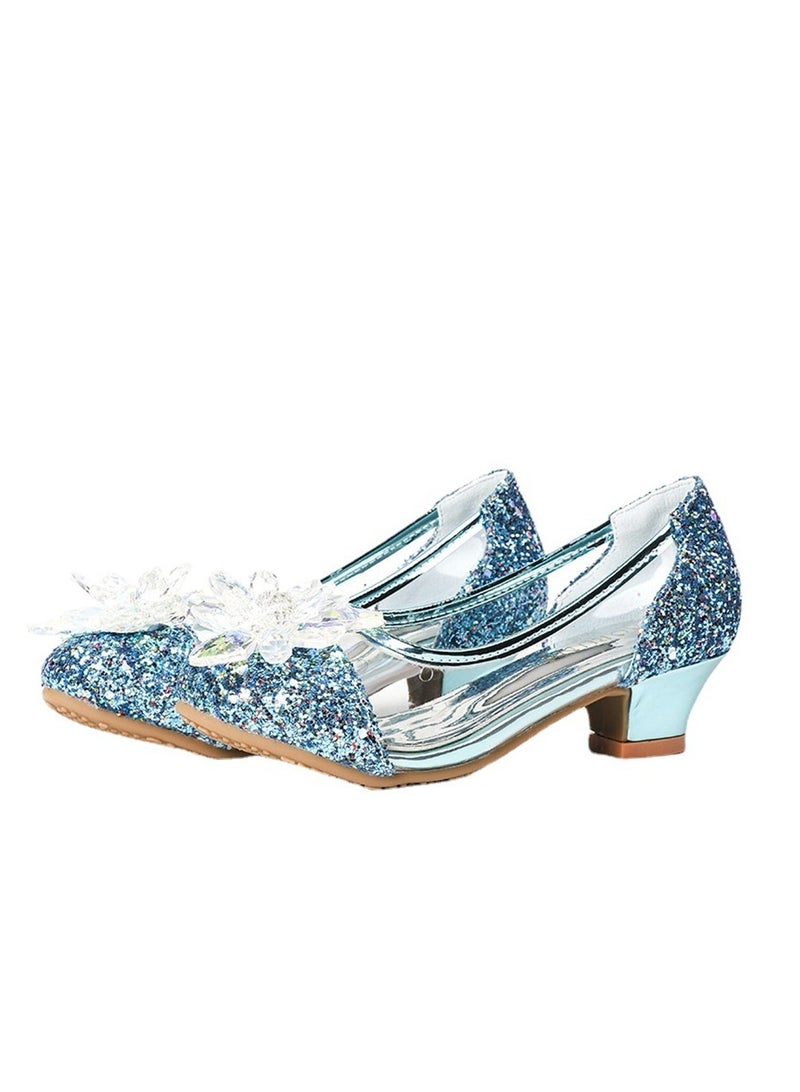 Girls princess shoes new children's catwalk high heels little girl performance crystal shoes - Image 2