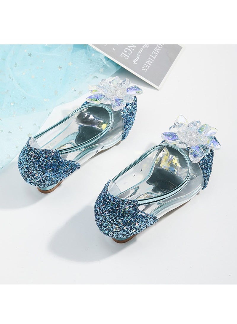 Girls princess shoes new children's catwalk high heels little girl performance crystal shoes - Image 4