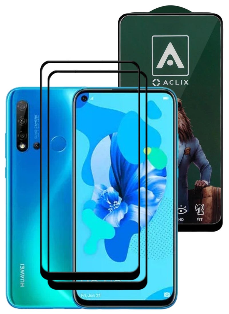 ACLIX 2 Pieces Antistatic ESD Dustproof Premium Quality High Definition Tempered Glass Screen Protector Designed For Huawei nova 5i - Image 1