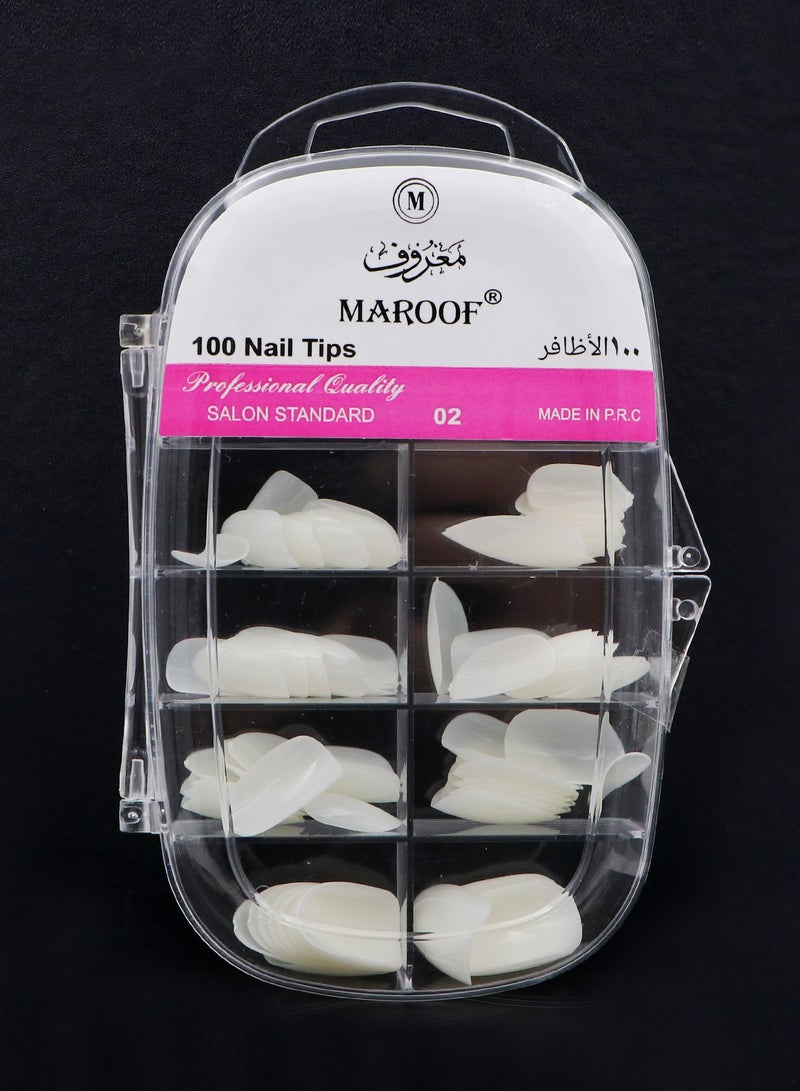 MAROOF أطراف أظافر ماروف الصلبة 02 أبيض فاتح - Image 5