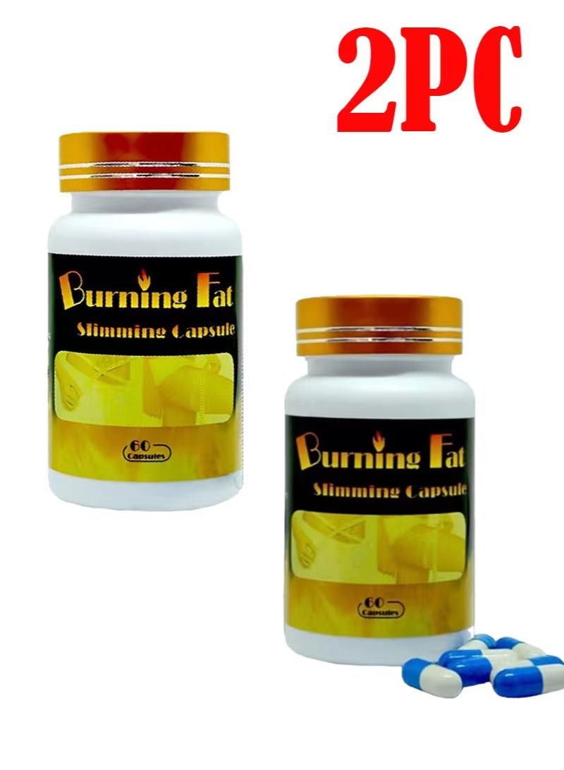 Capsule 2PC Fat Burning Capsules for Flat Belly & Appetite Control - 60 Pieces for Effective Weight Loss - Image 1