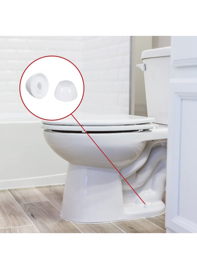 Danco 80821 Snap on Round Toilet Bolt Caps in White, Pack of 2 - Image 1