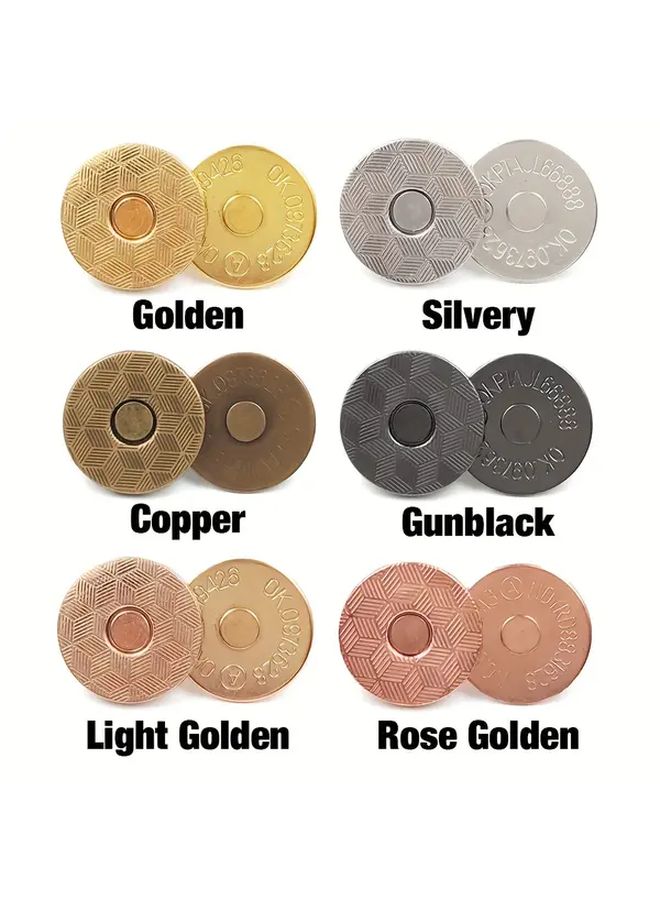 10mm Copper Magnetic Buttons 10 Sets for Bags Wallet Automatic Adsorption Metal Snaps - Image 3
