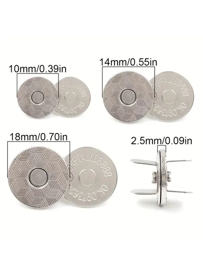 10mm Copper Magnetic Buttons 10 Sets for Bags Wallet Automatic Adsorption Metal Snaps - Image 2