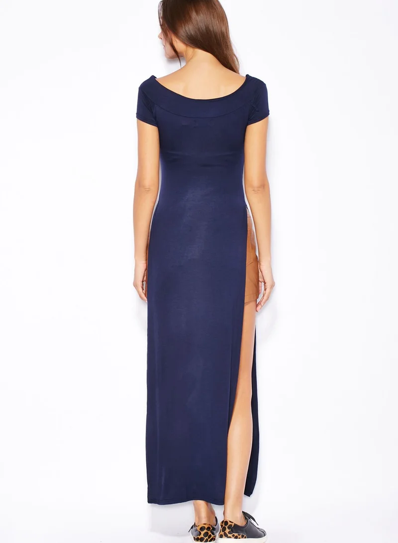 Ginger Off Shoulder Long Slit Top