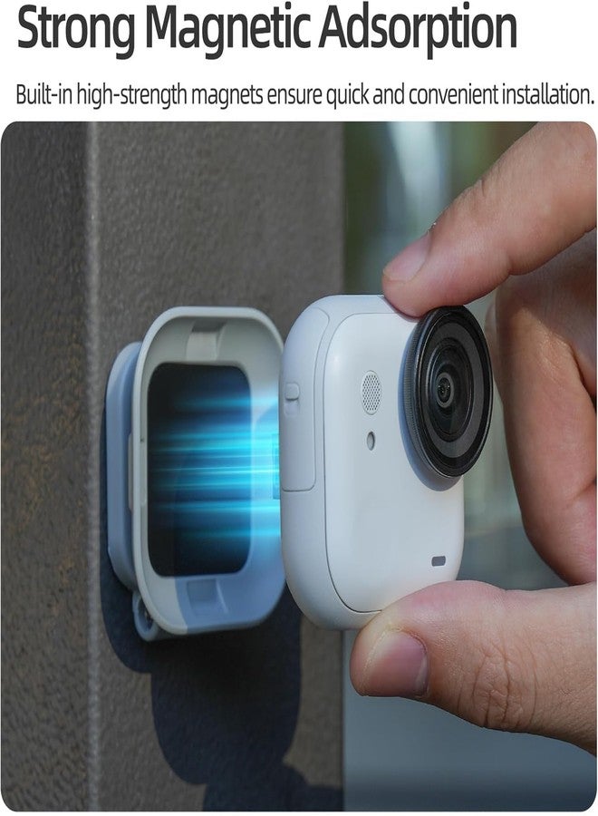 ELFOG For Insta 360 Go Ultra Magnetic Mount Stand, Double-sided Magnetic Go Ultra Quick Release Mount Adapter, Wall Mount for Insta360 Go Ultra Accessories, for Desktop Outdoor Travel Video POV Shooting - Image 3